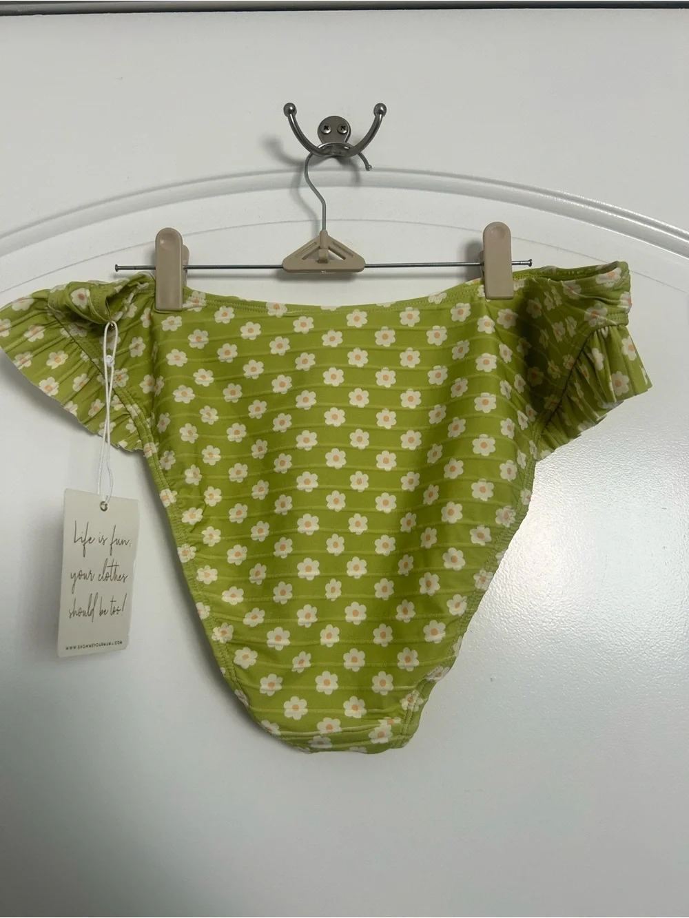 Show Me Your Mumu Green Floral Daisy Bikini Bottoms NWT size XXL beach vacation